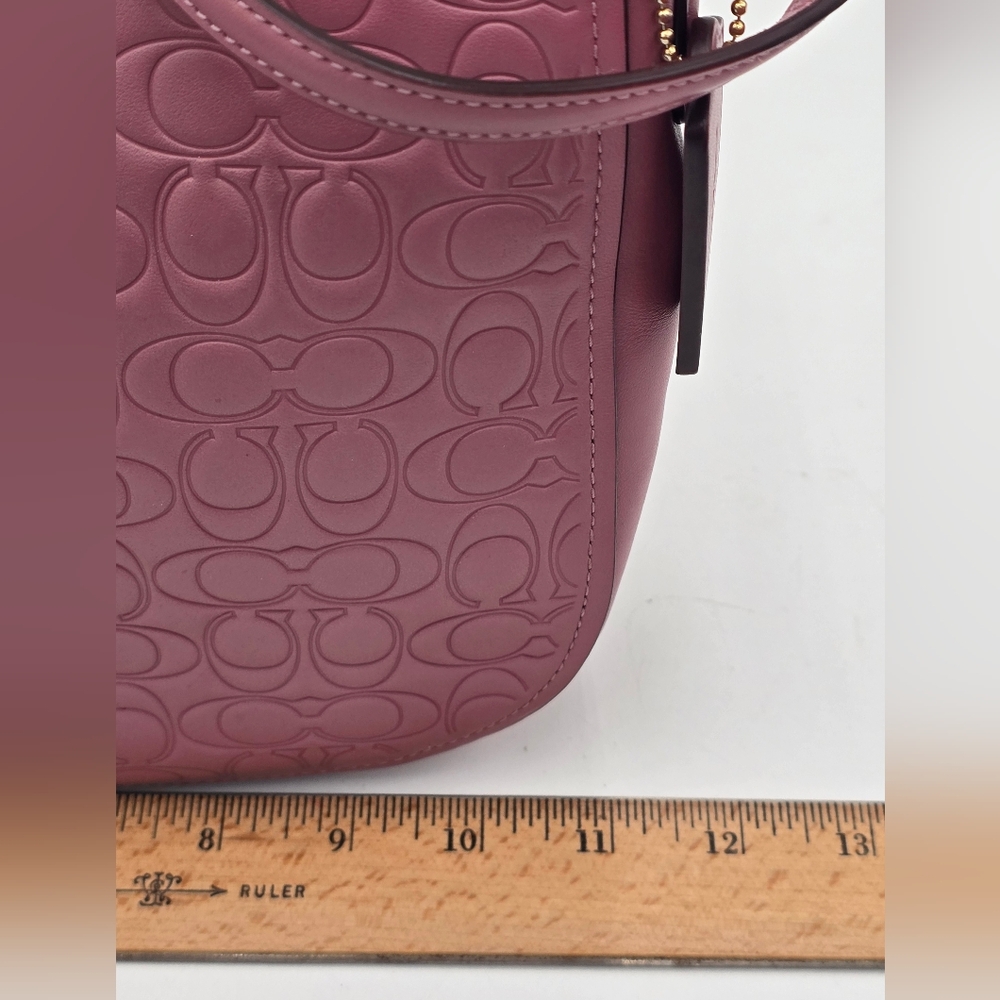 Coach Teri Hobo In Signature Embossed Leather, EUC - Picture 12 of 15